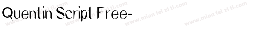Quentin Script Free字体转换